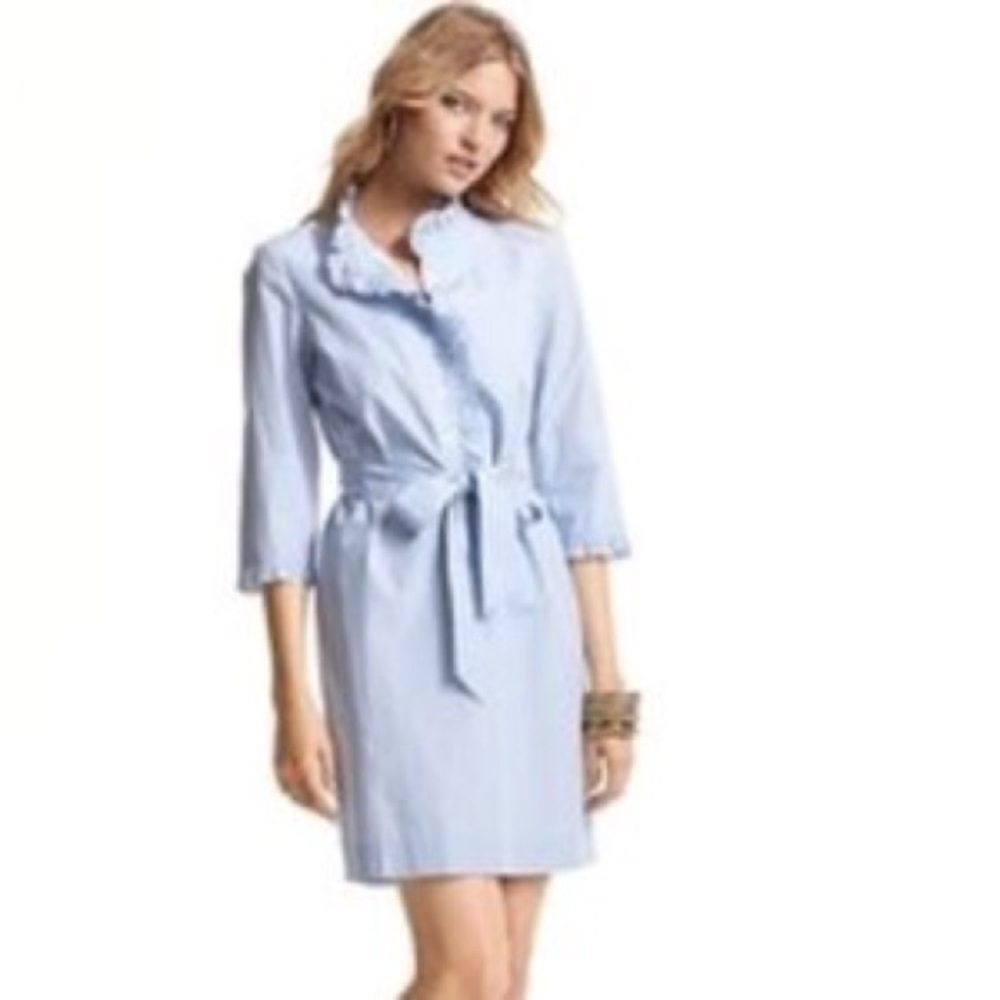 Lilly Pulitzer blue white stripe dress
